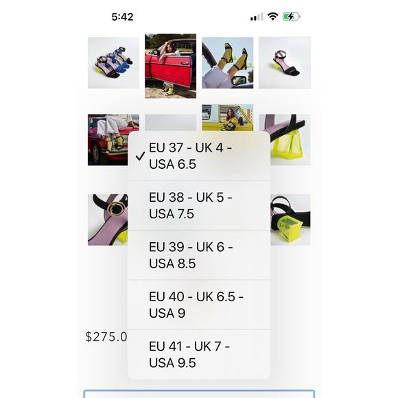 Unreal Fields Simone Black Sandals Acrylic Heel Green Size Eu 40 Us 9 - Picture 8 of 13